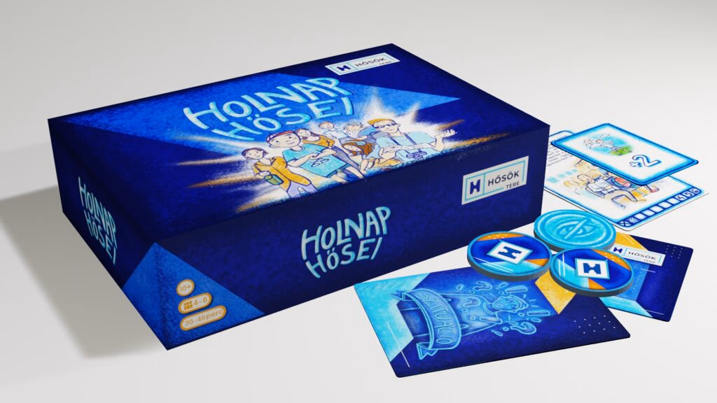 Helden von Morgen Spielkomponenten mit Karten und Spielmaterial