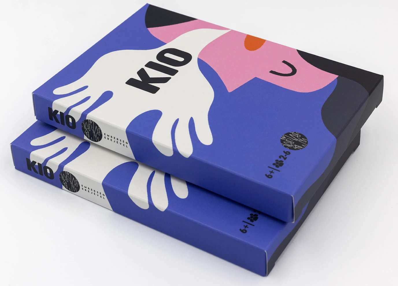 KIO-Kartenspiel-Komponenten mit minimalistischem Design und Kartenlayout