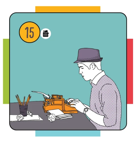 Composants du jeu Producerek montrant les cartes d'équipe et les jetons d'influence